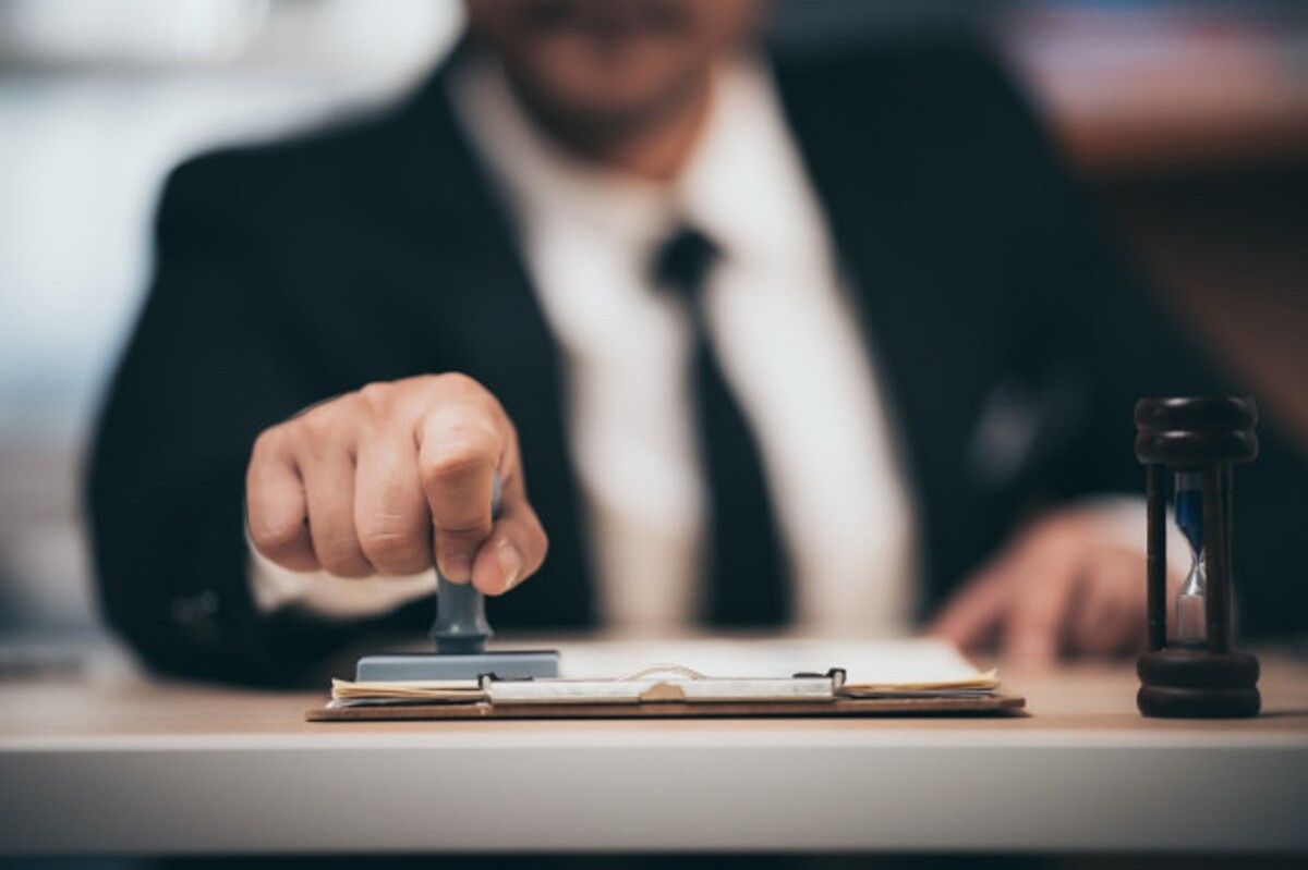 young business man appoval stamper stamp paper business contract loan money approved 33755 7755